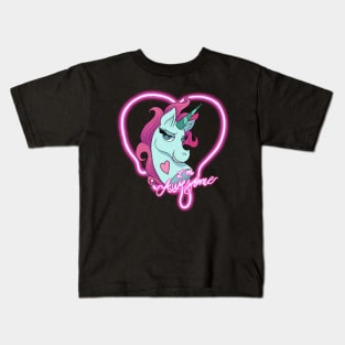 Unicorn, Pony head Kids T-Shirt